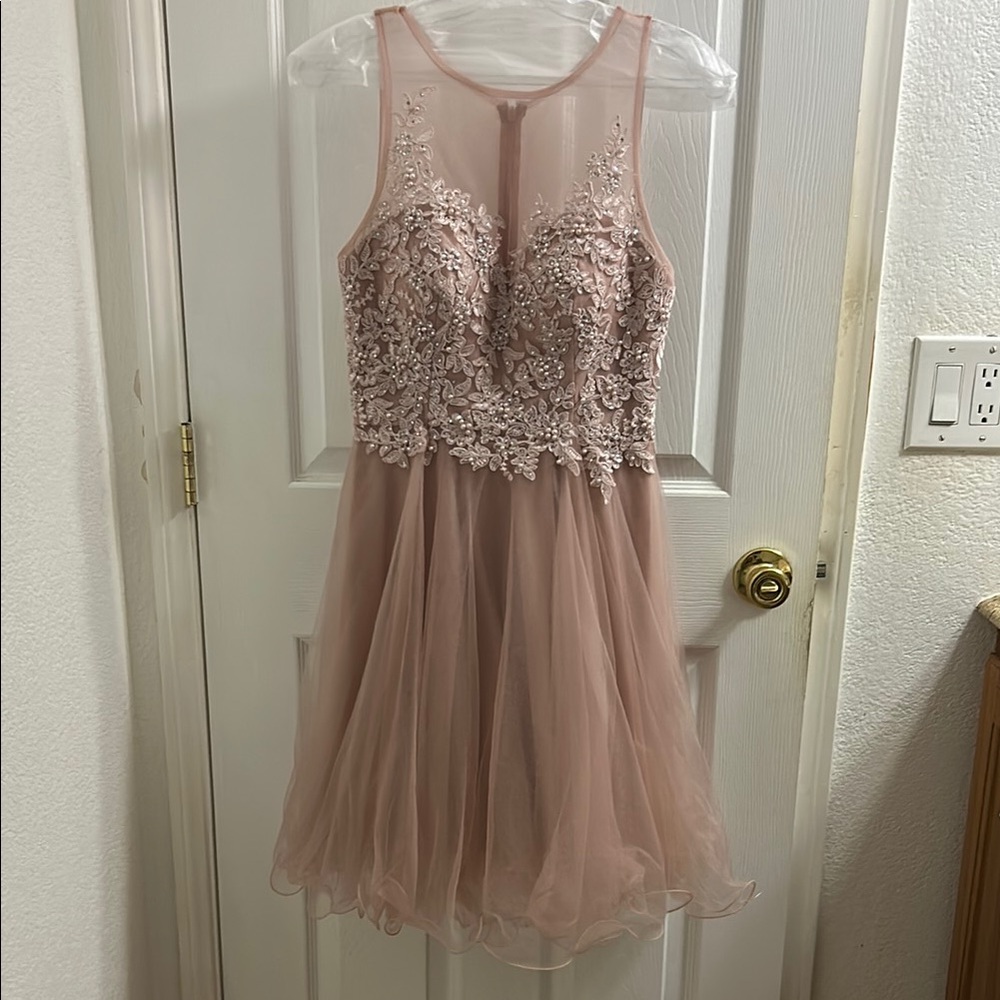 Elegant Pink Semi Formal Dress